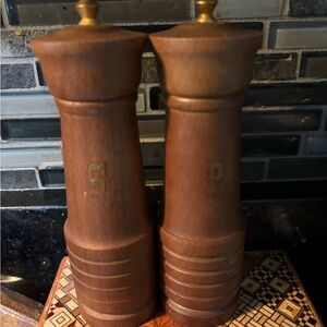 Vintage Japan Wooden Salt and Pepper Shakers